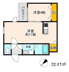 渡辺通駅 徒歩13分 3階の物件間取画像